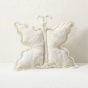 18"x16" Butterfly Shaped Decorative
Pillow Cream - Opalhouse Jungalow NWT